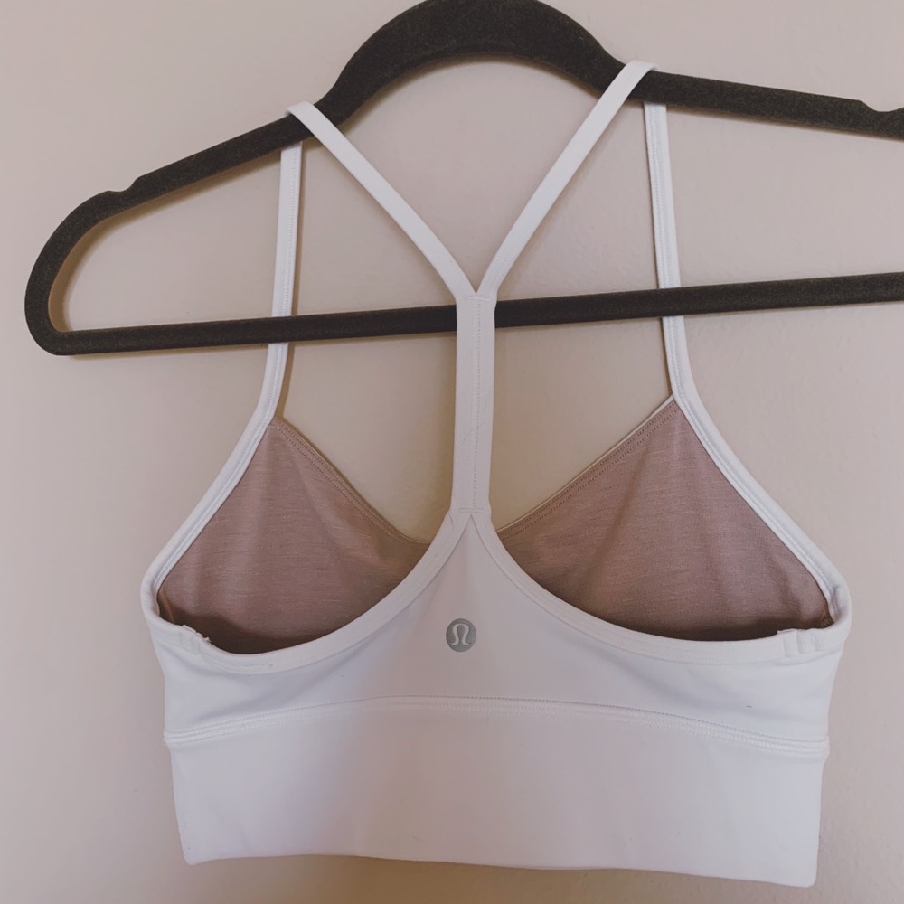 🤍 SOLD! Lululemon WHITE Flow Y Bra Nulu 🤍 - Picture 2 of 9